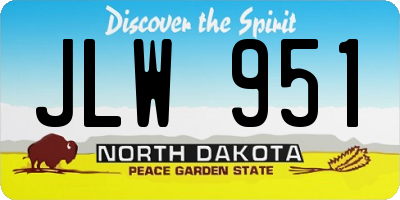ND license plate JLW951