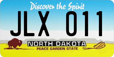ND license plate JLX011