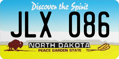 ND license plate JLX086