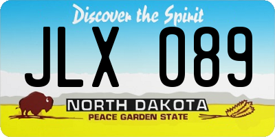 ND license plate JLX089