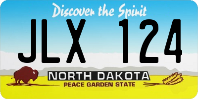 ND license plate JLX124