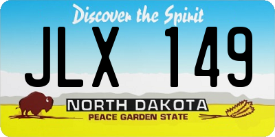 ND license plate JLX149