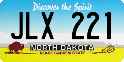 ND license plate JLX221