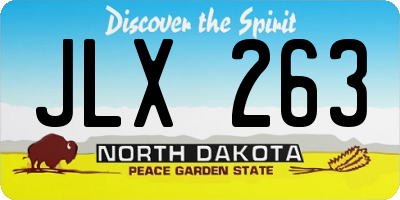ND license plate JLX263