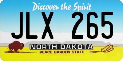 ND license plate JLX265