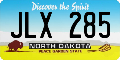 ND license plate JLX285