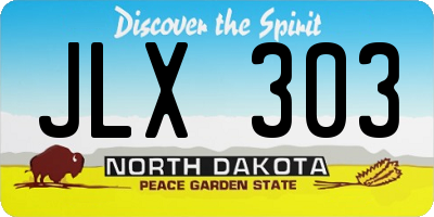 ND license plate JLX303