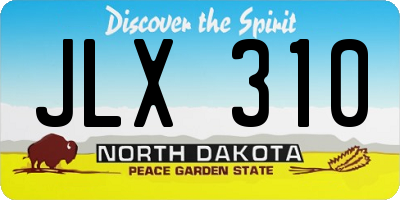 ND license plate JLX310