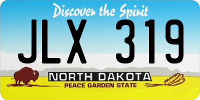 ND license plate JLX319