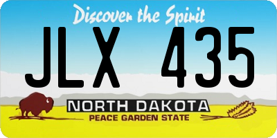 ND license plate JLX435