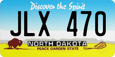 ND license plate JLX470