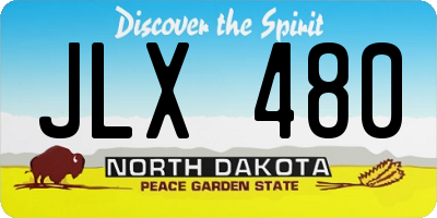ND license plate JLX480