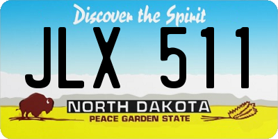 ND license plate JLX511