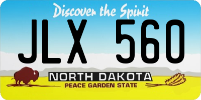 ND license plate JLX560