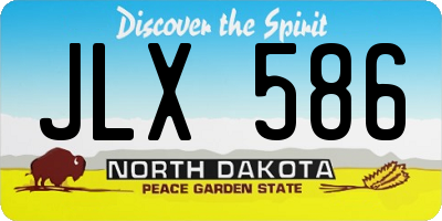ND license plate JLX586
