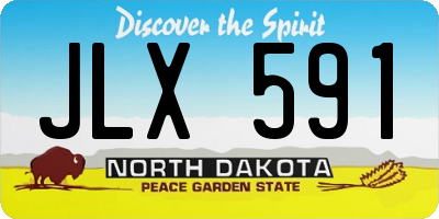 ND license plate JLX591
