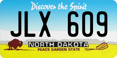 ND license plate JLX609