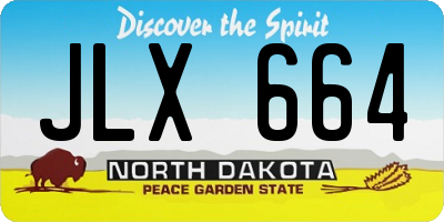 ND license plate JLX664