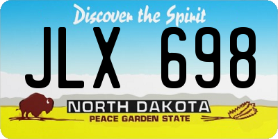 ND license plate JLX698