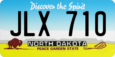 ND license plate JLX710