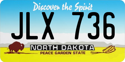 ND license plate JLX736