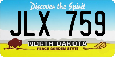 ND license plate JLX759
