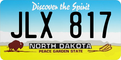 ND license plate JLX817