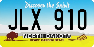 ND license plate JLX910