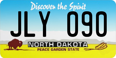 ND license plate JLY090