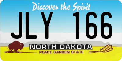 ND license plate JLY166