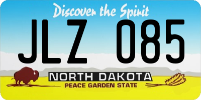 ND license plate JLZ085