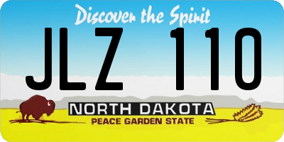 ND license plate JLZ110