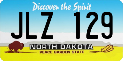 ND license plate JLZ129