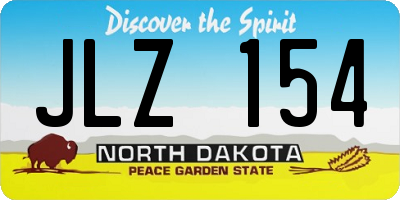 ND license plate JLZ154