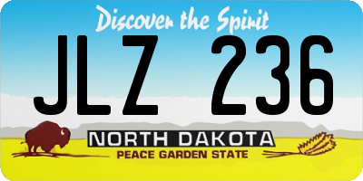 ND license plate JLZ236