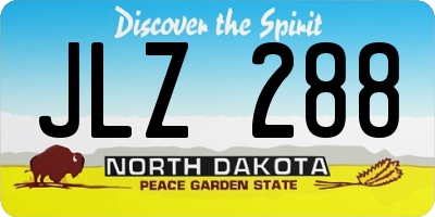 ND license plate JLZ288