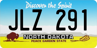 ND license plate JLZ291