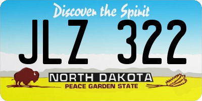 ND license plate JLZ322