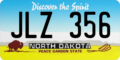 ND license plate JLZ356