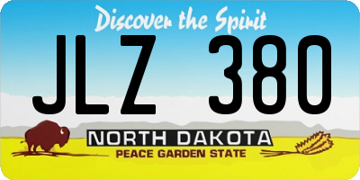ND license plate JLZ380