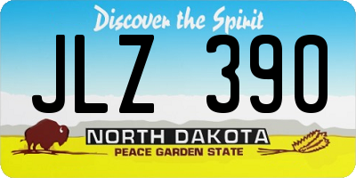 ND license plate JLZ390