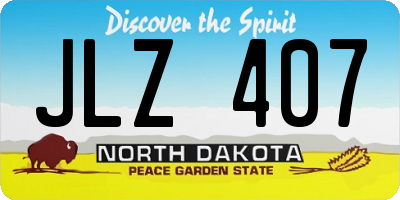 ND license plate JLZ407