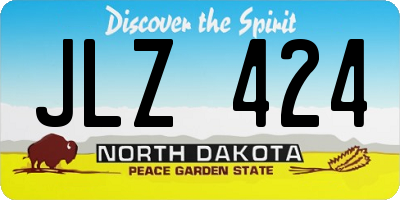 ND license plate JLZ424