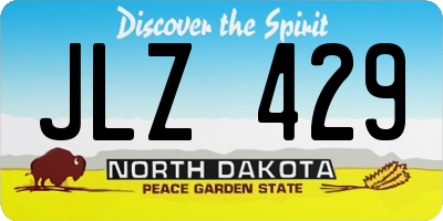 ND license plate JLZ429