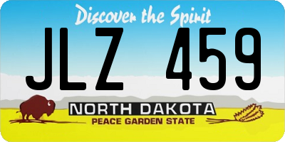 ND license plate JLZ459