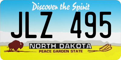 ND license plate JLZ495