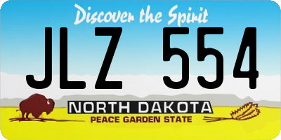 ND license plate JLZ554