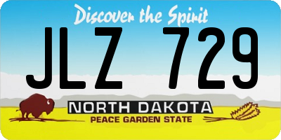 ND license plate JLZ729