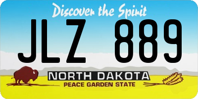ND license plate JLZ889