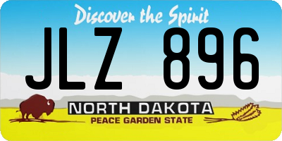 ND license plate JLZ896